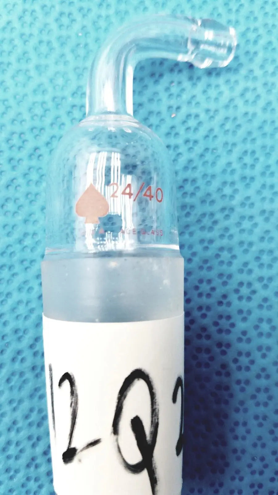 Reuse Medical Glass Adapter – 24/40 Cone to Rubber Tubing, Straight Connection Lab Flasks, second-hand product photo 1