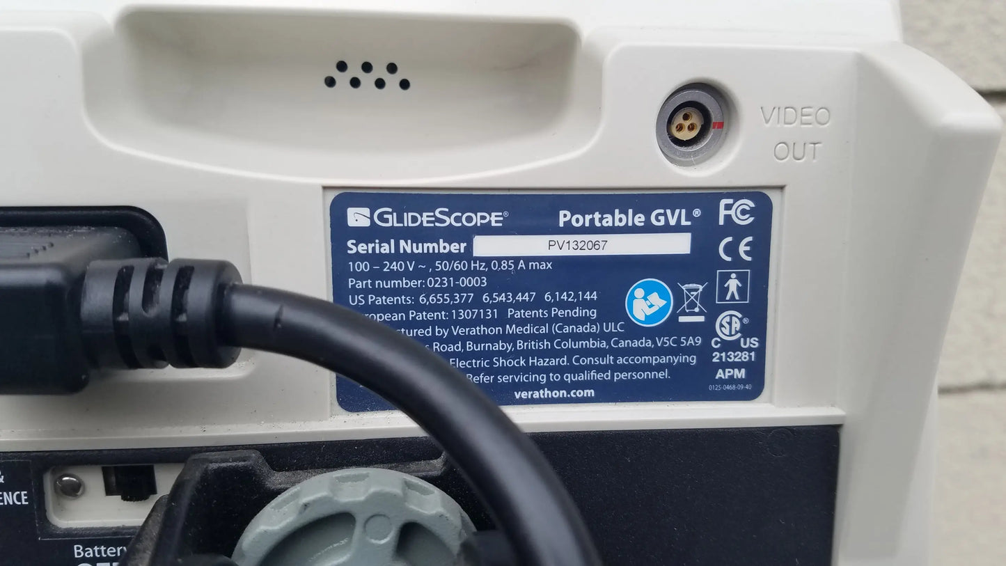 GlideScope PV132067 Portable GVL Vital Signs Monitor With Stand Portable Video Monitoring System / Clinical Display Unit, second-hand product photo 7