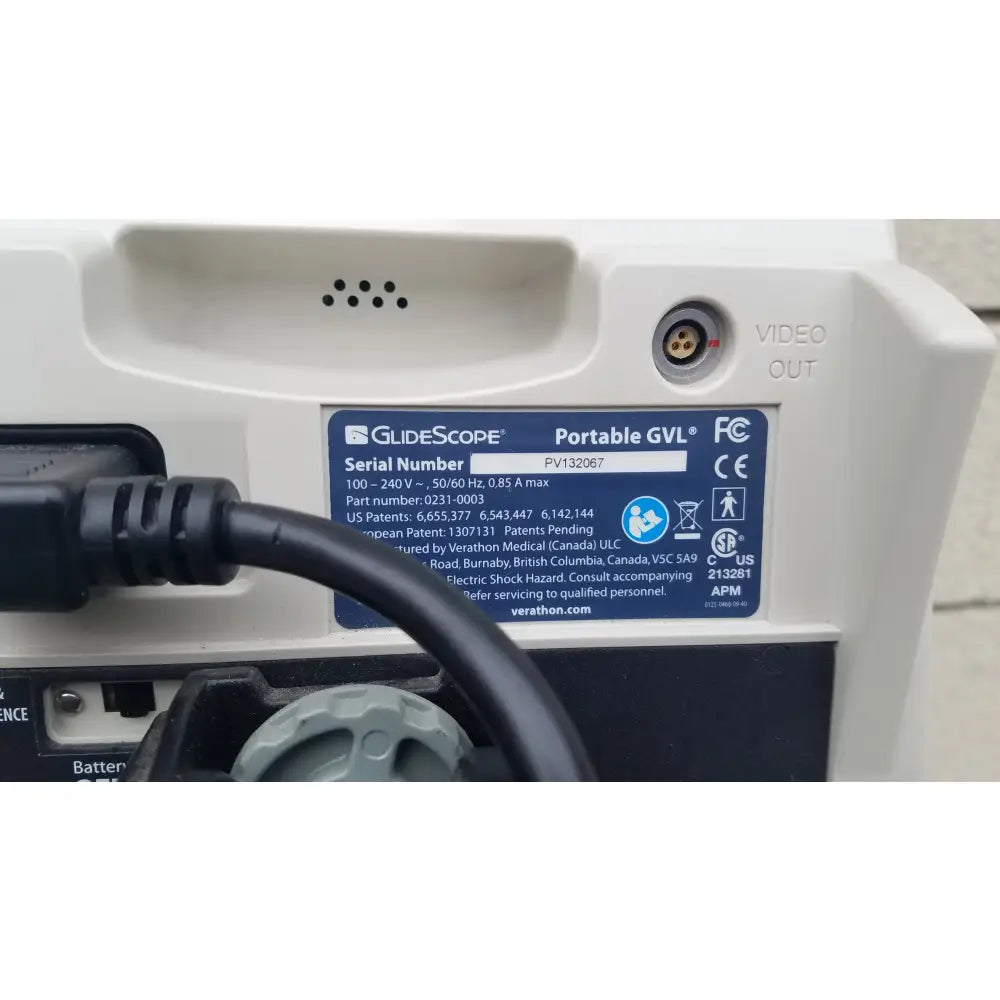 GlideScope PV132067 Portable GVL Vital Signs Monitor With Stand Portable Video Monitoring System / Clinical Display Unit, second-hand product photo 7