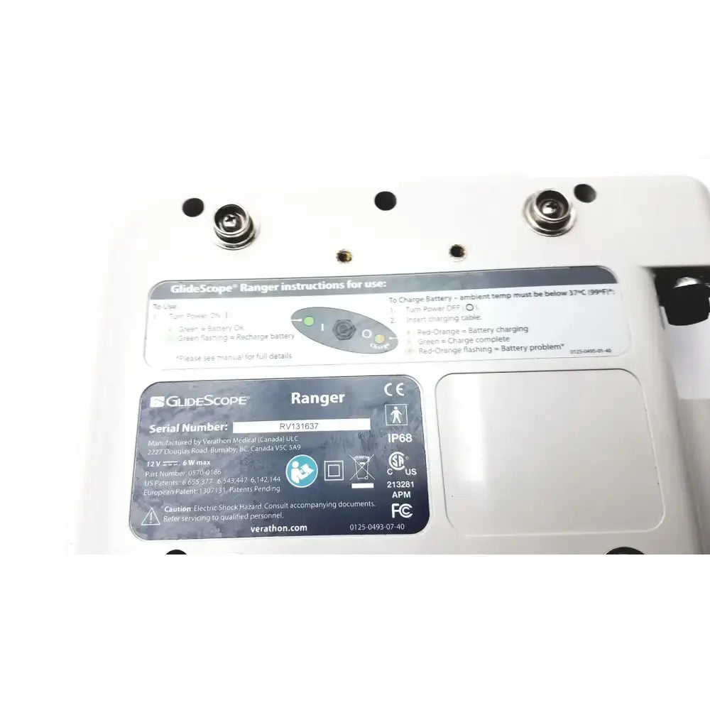 GlideScope Ranger Video Laryngoscope Serial No. RV131637 - Untested Video Laryngoscope, as-is (for parts) product photo 9