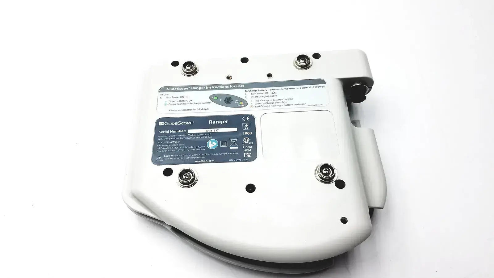 GlideScope Ranger Video Laryngoscope Serial No. RV131637 - Untested Video Laryngoscope, as-is (for parts) product photo 7