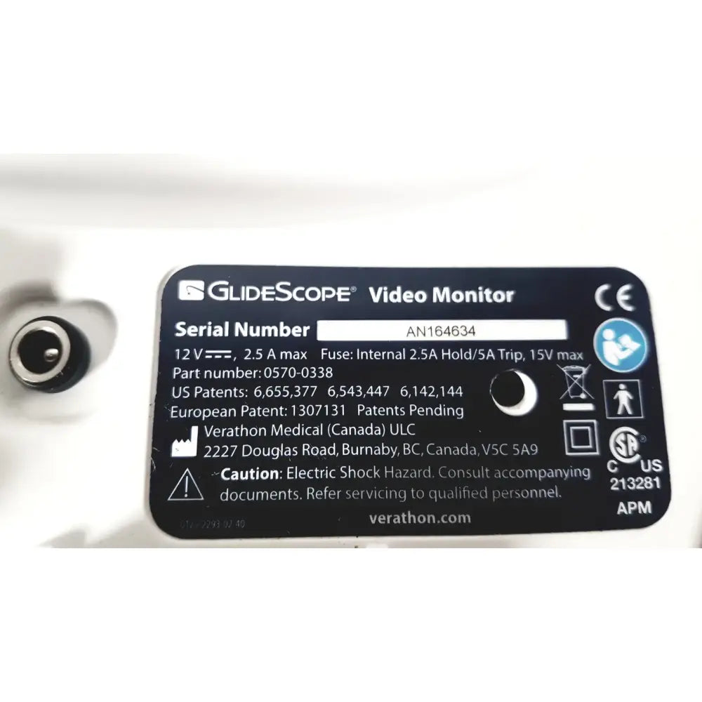 Glidescope Video Monitor Serial No: AN164634 Video Laryngoscope Monitor, second-hand product photo 5