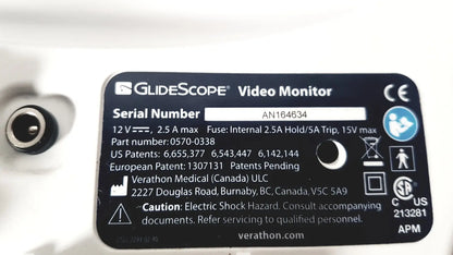 Glidescope Video Monitor Serial No: AN164634 Video Laryngoscope Monitor, second-hand product photo 5