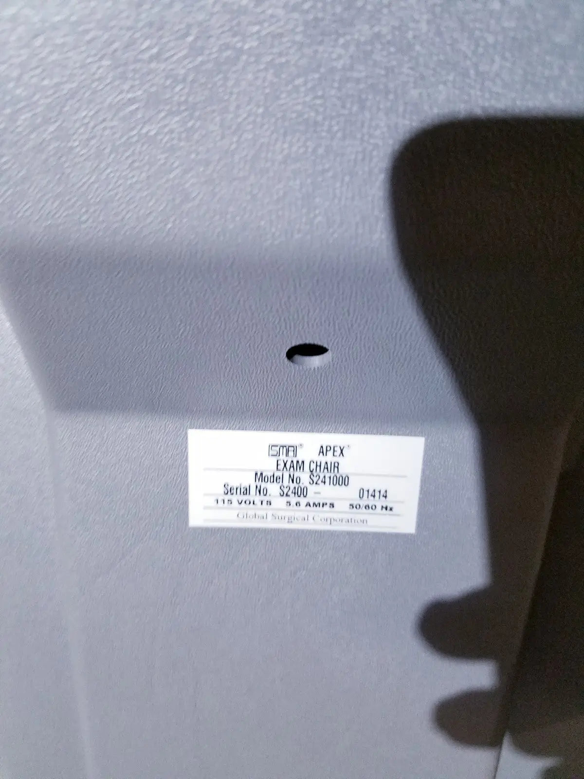 Global Surgical Corporation SMR Apex 2400 Exam Chair w/ Solarlite Lamp S900117 Exam Chair, second-hand product photo 8