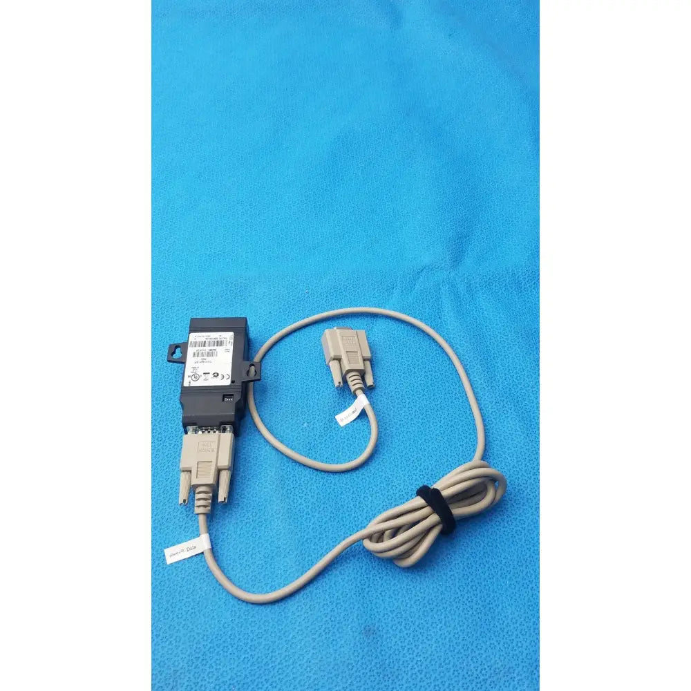 Gray cable with two db-25 connectors and black adapter unit for globalmed innovative telemedicine stethip adapter