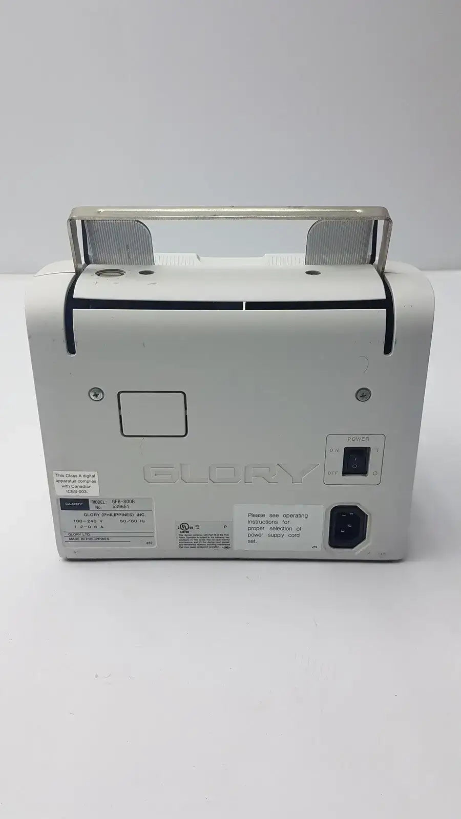 GLORY GF-800B Currency Counter Currency Counter, second-hand product photo 3