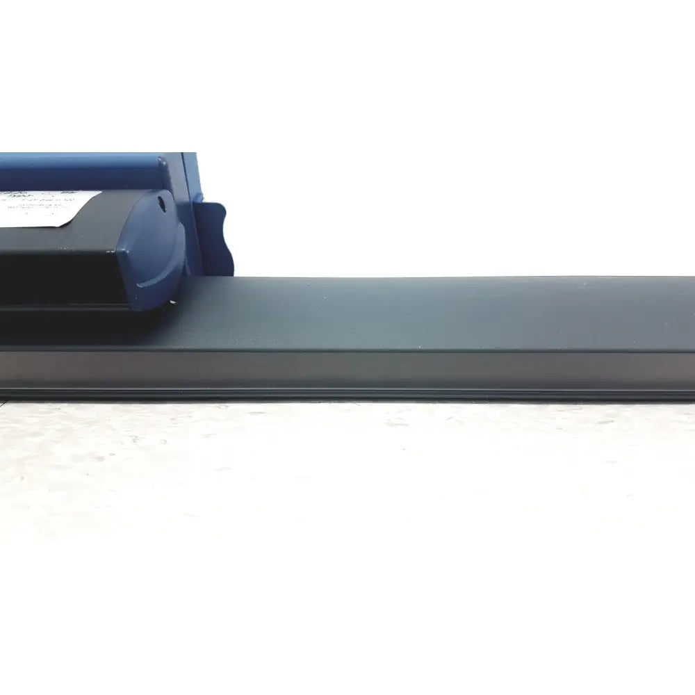 Dark gray plastic portable light bar with a blue device mounted on top for gn otometrics lb-200 portable light bar