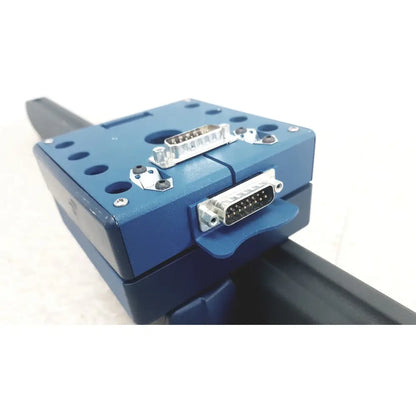 Blue gn otometrics lb-200 portable light bar with two metallic d-sub connectors mounted on its surface