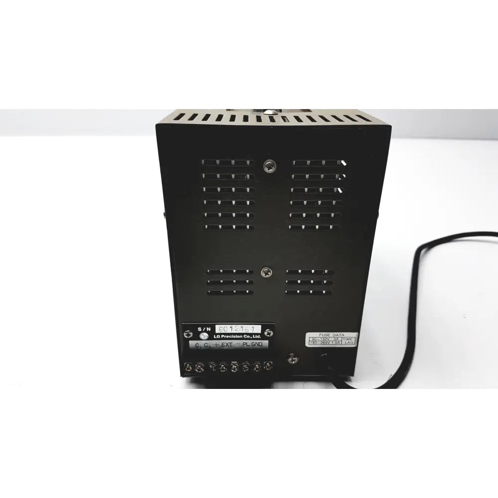 Black metal goldstar dc power supply gp 303 with ventilation slots and labeled terminals for reuse medical equipment