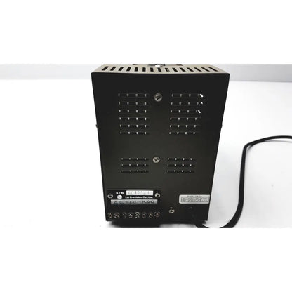 Black metal goldstar dc power supply gp 303 with ventilation slots and labeled terminals for reuse medical equipment