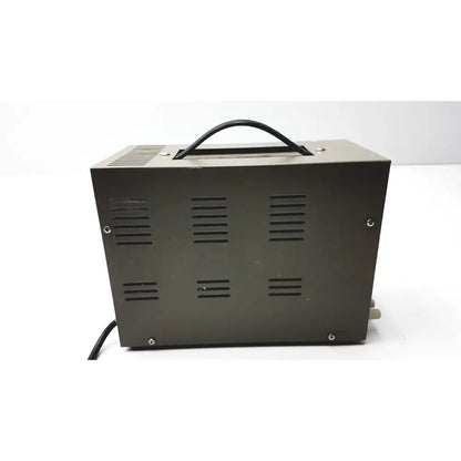 Black rectangular goldstar dc power supply gp 303 with handle and ventilation slits ideal for reuse medical purposes