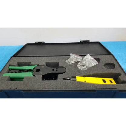 Greenlee Modular Crimper Punch Down Tool Kit Data Network Install Case Modular Crimper Punch Down Tool Kit, second-hand product photo 1