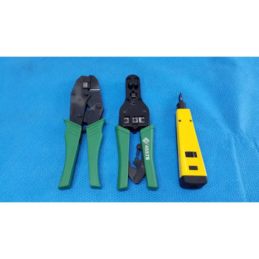 Greenlee Modular Crimper Punch Down Tool Kit Data Network Install Case Modular Crimper Punch Down Tool Kit, second-hand product photo 2