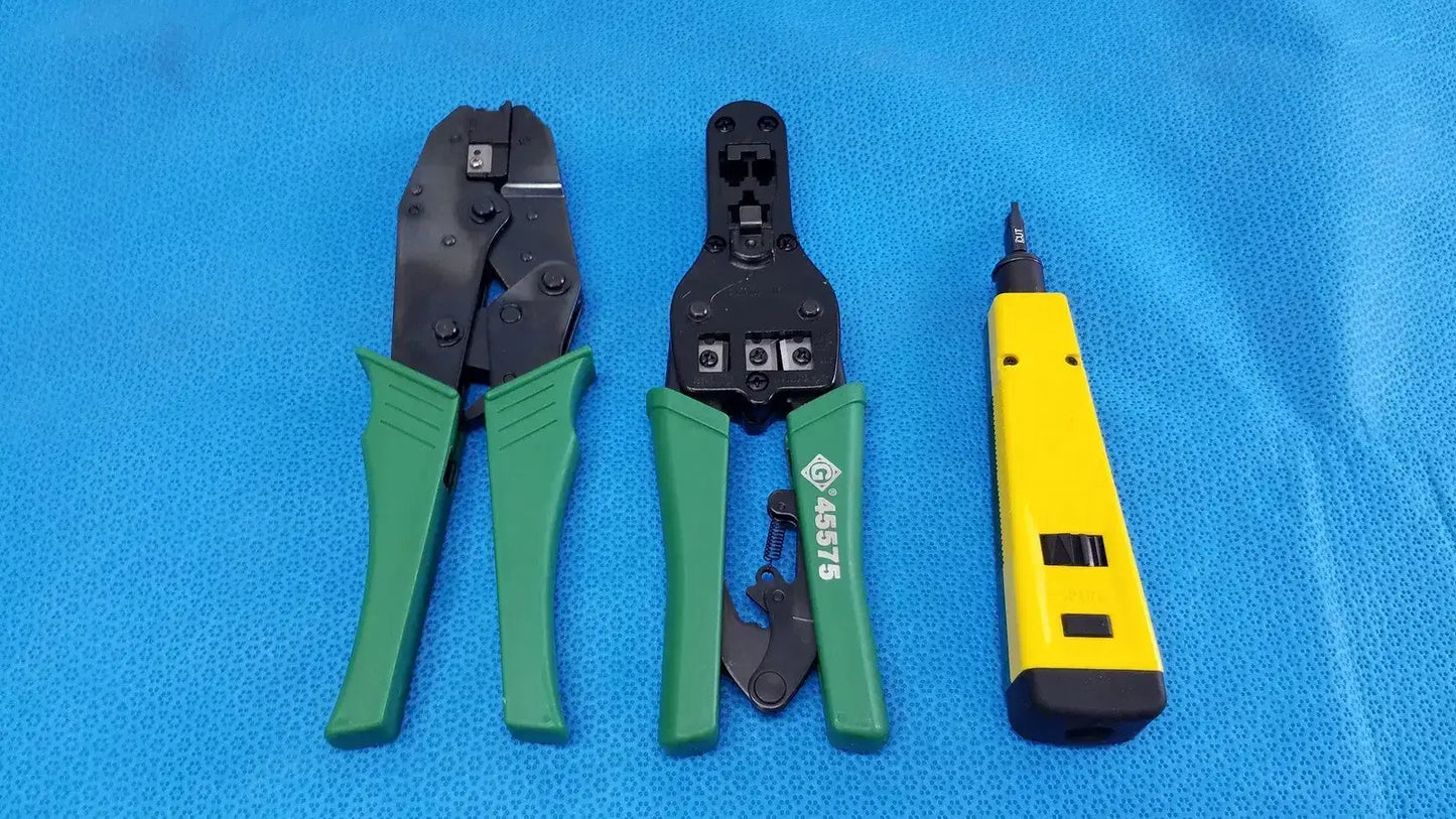 Greenlee Modular Crimper Punch Down Tool Kit Data Network Install Case Modular Crimper Punch Down Tool Kit, second-hand product photo 2
