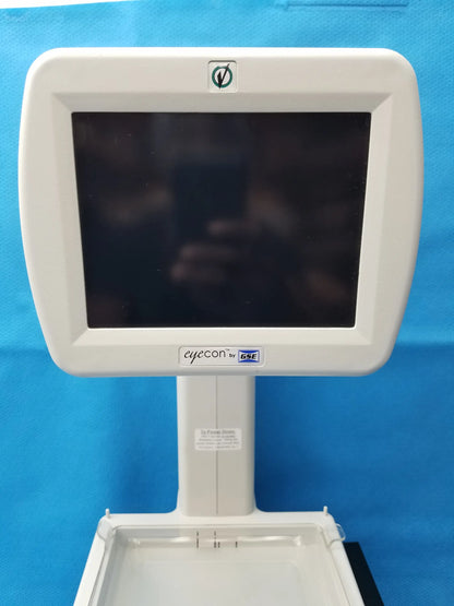 White eyecon by gse optical pill counter with rectangular screen and integrated stand for pharmacy optical counting