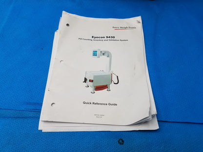 White paper booklet for avery weigh-tronix eyecon 9430 optical pill counter quick reference guide for pharmacy use
