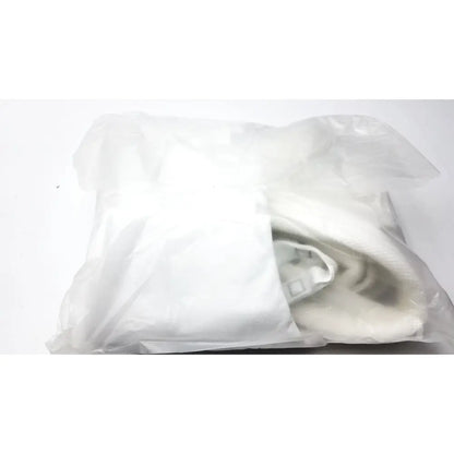 White plush blanket wrapped in clear plastic packaging for guldmann disposable gait trainer max 205 kg size large