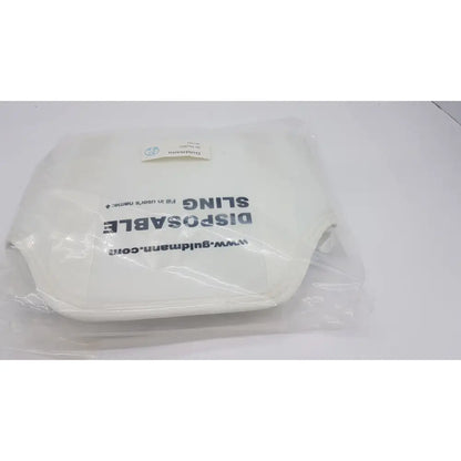 White disposable micro plus sling max 250kg in clear plastic packaging by guldmann disposable micro for patient handling
