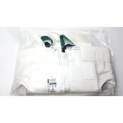 White fabric safety harness with green webbing straps for guldmann disposable micro plus max 250kg size xl