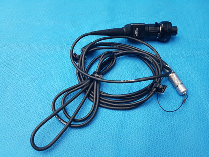 Black H10-0008 IPX7 endoscopic camera head with silver metallic connector and coiled cable compatible endoscopic device