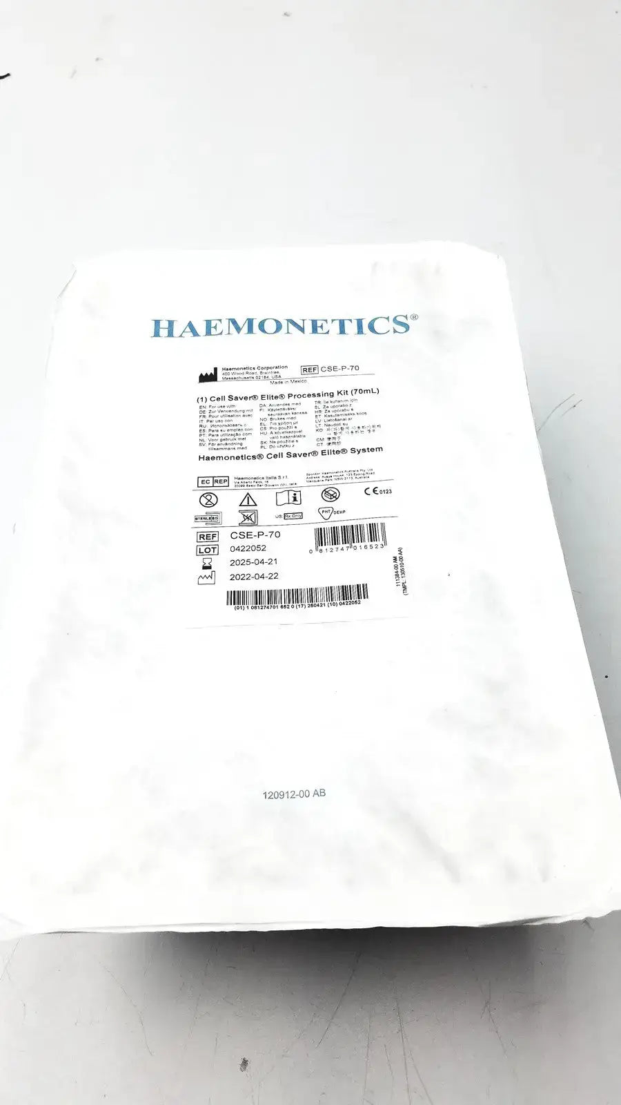 Haemonetics CSE-P-70 Cell Saver Elite Processing Kit Cell Saver Elite Processing Kit, second-hand product photo 1