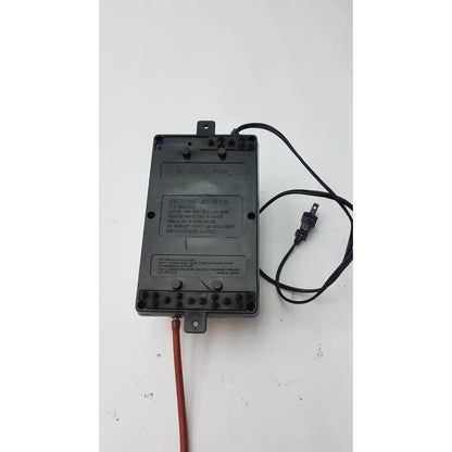 Black plastic electrical control box with power cord and red wire for hagen optima pump model a-807 115v ac 60hz 5 watts