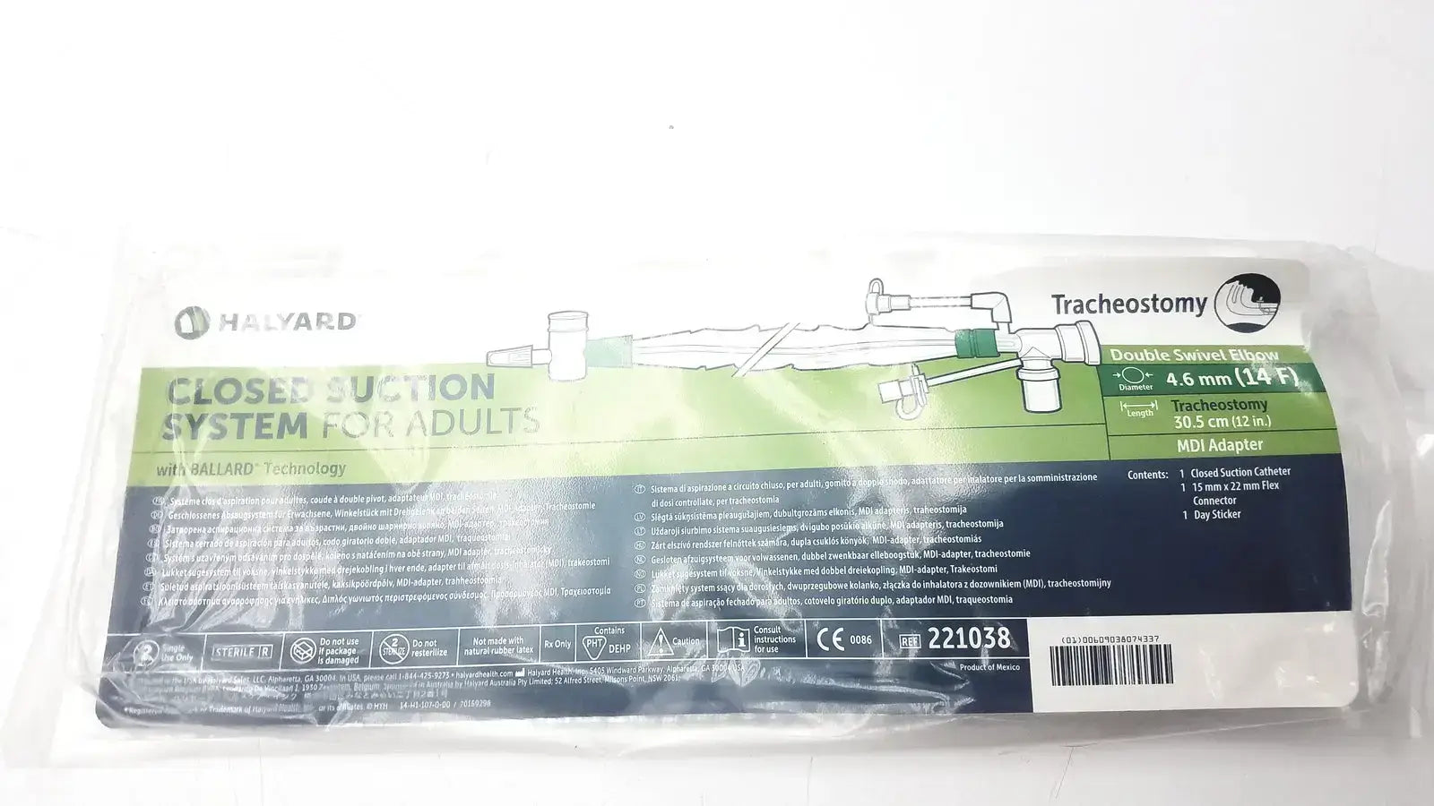 Halyard 221038 Closed Suction System For Adults Closed Suction System, second-hand product photo 1
