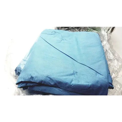Folded blue halyard protective coverall size xl made of durable material for industrial or medical use case of 24