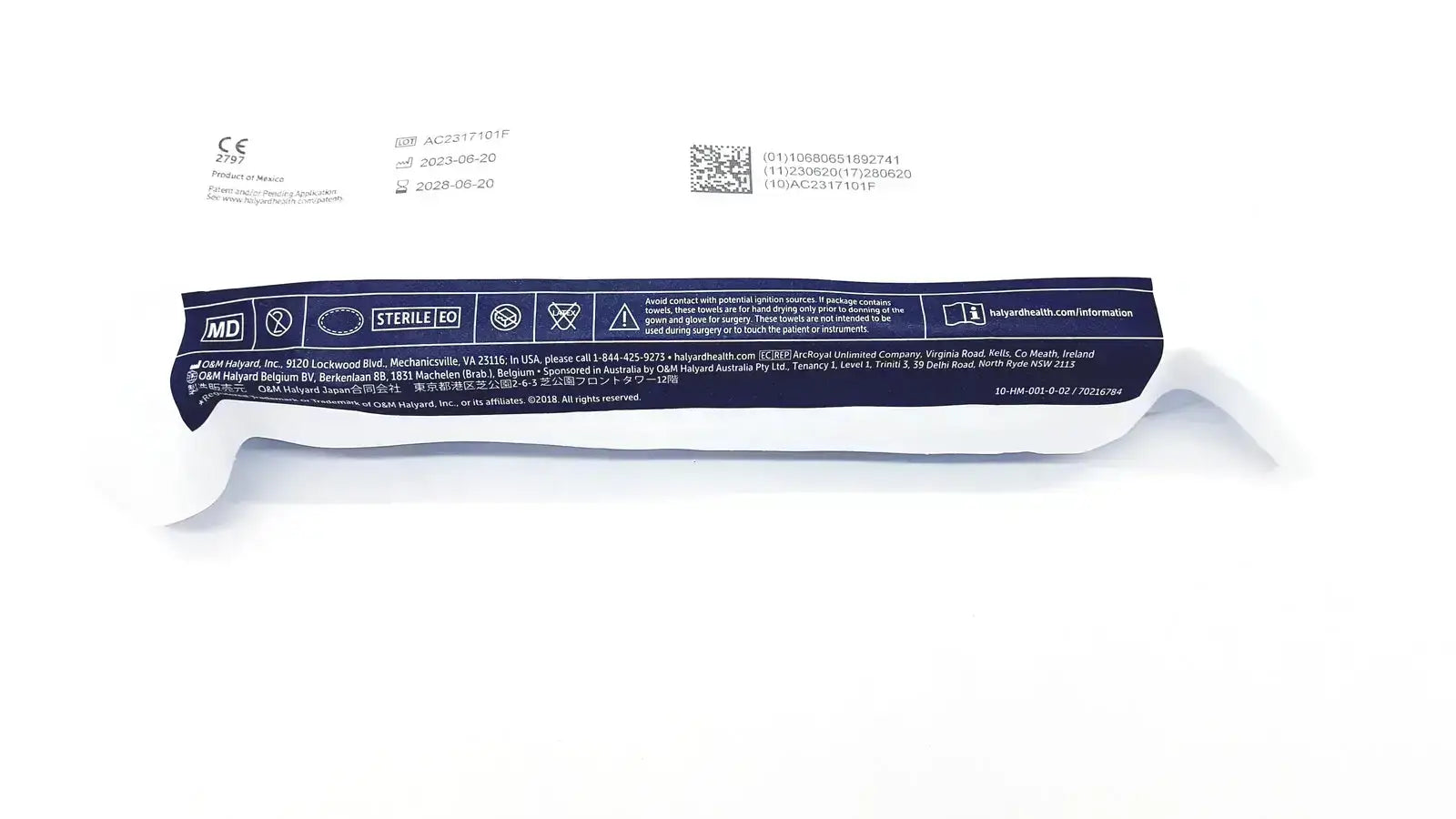Halyard 89274 Orthoarts Shoulder Split Drape, 112in x 60in Exp. 2028 Surgical Drape, new product photo 3