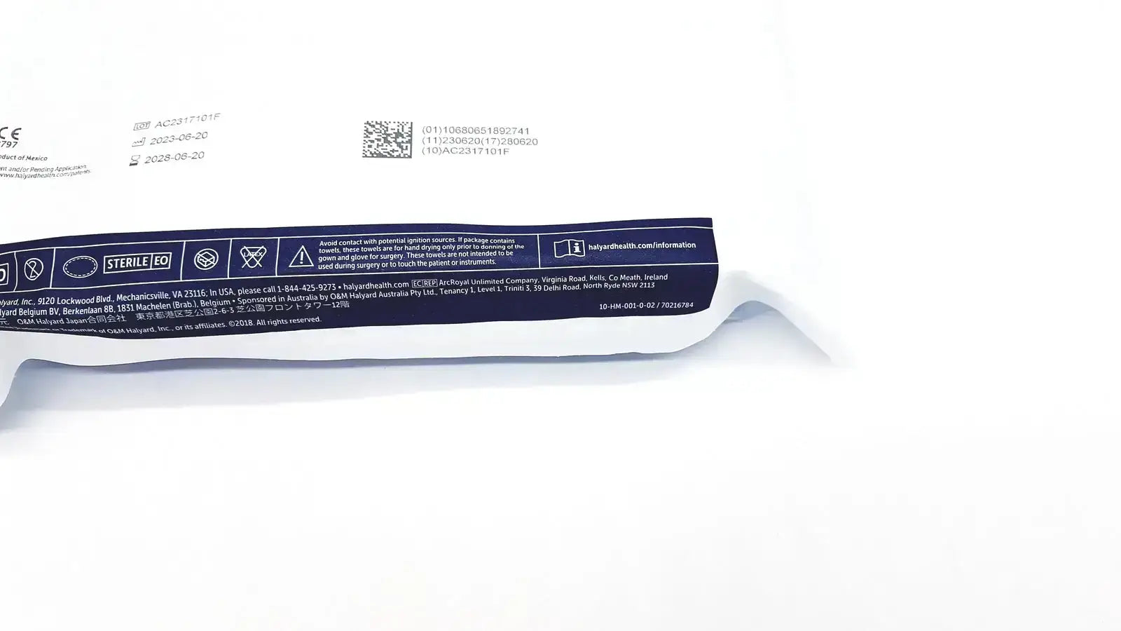Halyard 89274 Orthoarts Shoulder Split Drape, 112in x 60in Exp. 2028 Surgical Drape, new product photo 4