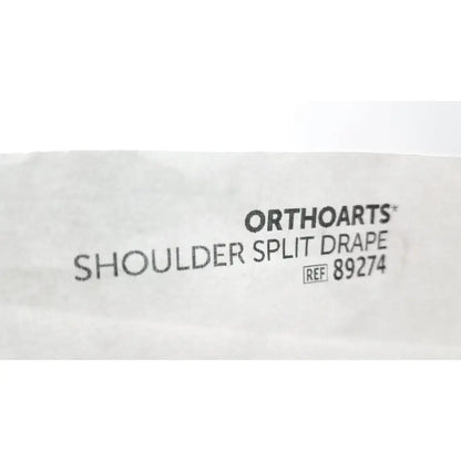 Halyard 89274 orthoarts shoulder split drape in white fabric designed for surgical shoulder protection