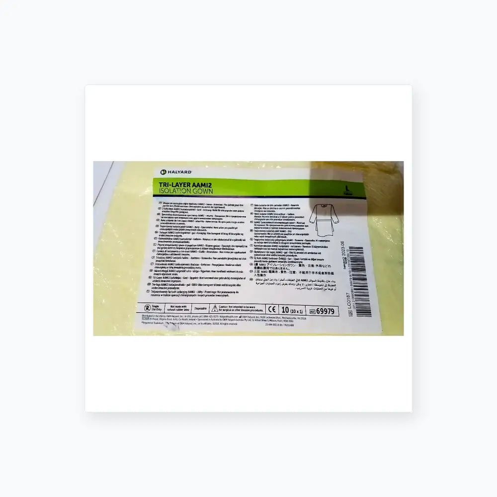 Reuse Medical Halyard Tri-Layer Disposable Gown – Blue, General Use – Model 69979 Centrifuge Tubes, second-hand product photo 1