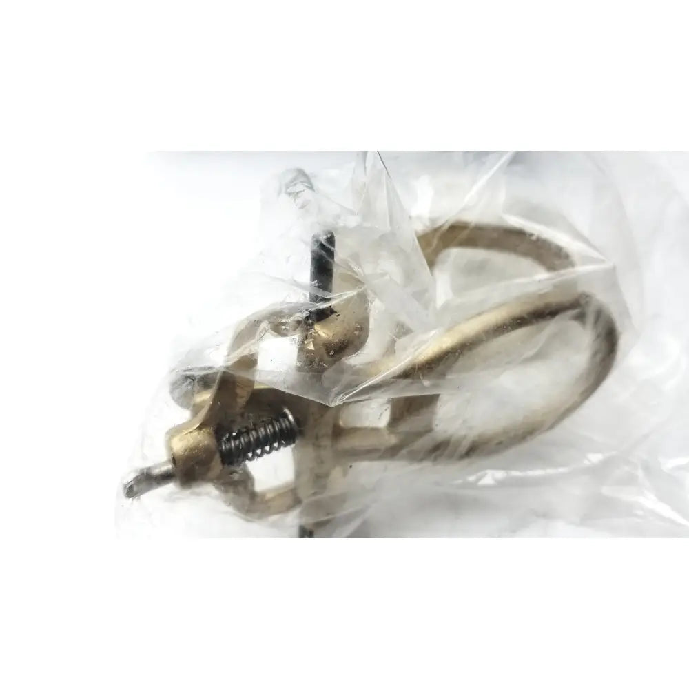 Brass-colored metal dental handpiece clamp with spring mechanism for hanau semi-adjustable dental modular chrome articulator