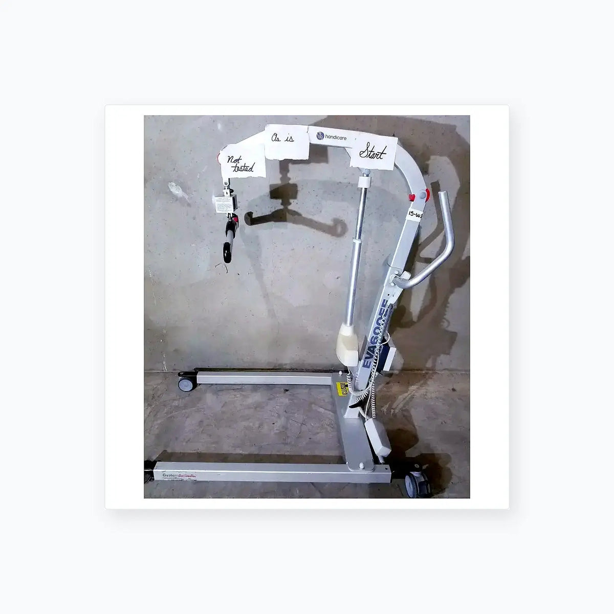 Handicare EVA600EE Mobile Patient Lift, System Romedic - Untested Patient Lift, as-is (for parts) product photo 1