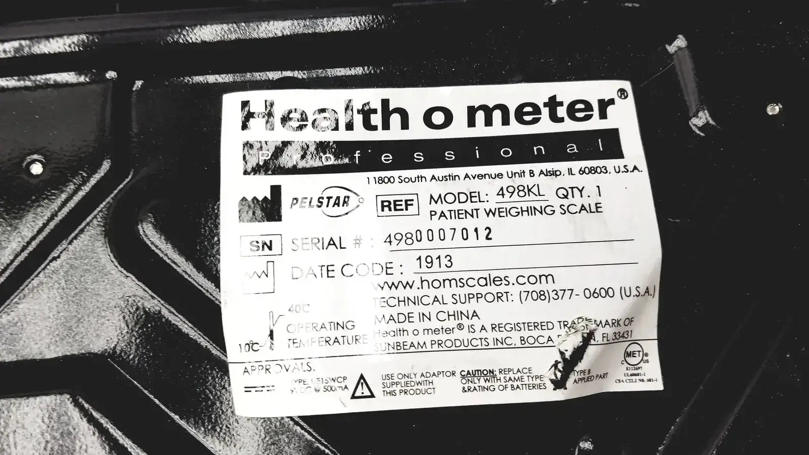 Health O Meter Professional 498KL Patient Weighing Scale Digital Scale Patient Weighing Scale, second-hand product photo 10
