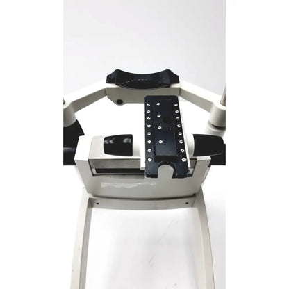 White and black heidelberg engineering hrti laser head model lsc210 with adjustable arms and precision alignment plate