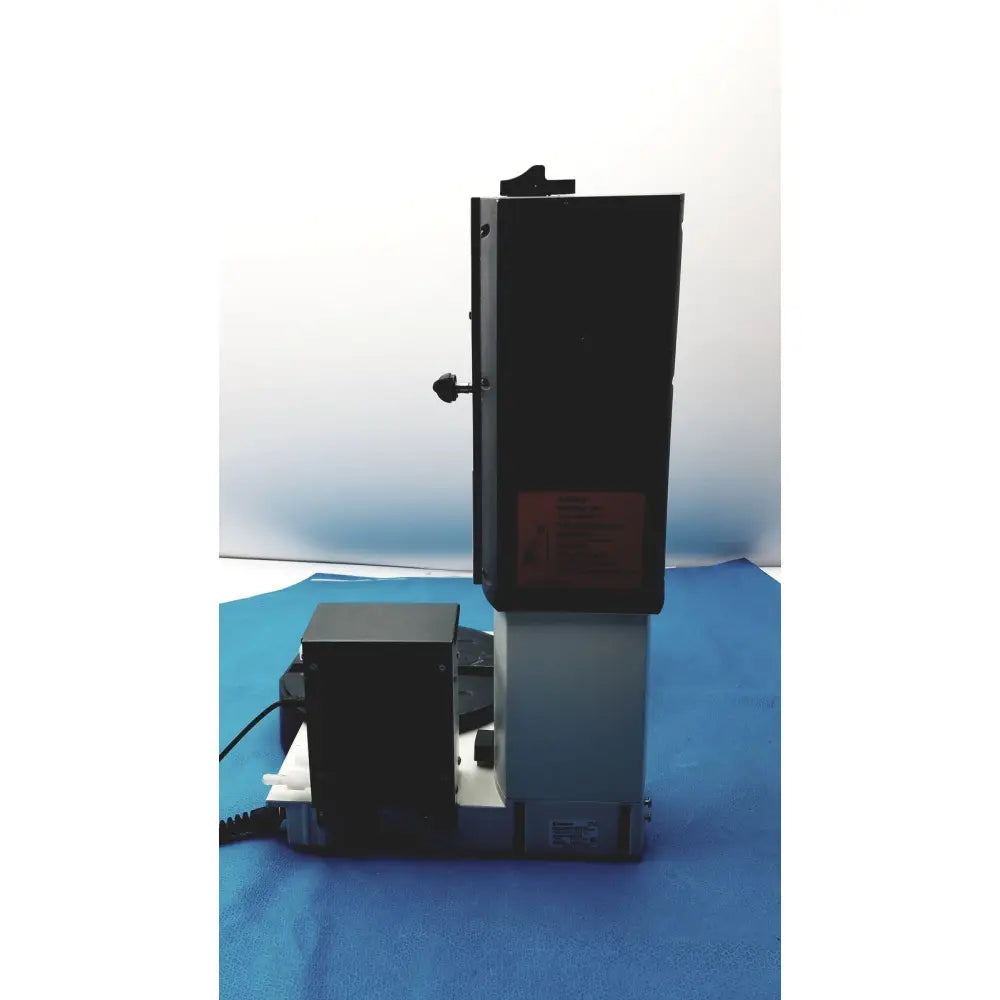 Black industrial-grade laser engraving machine with metallic base and vertical housing for heidolph basis hei-vap rotary evaporator