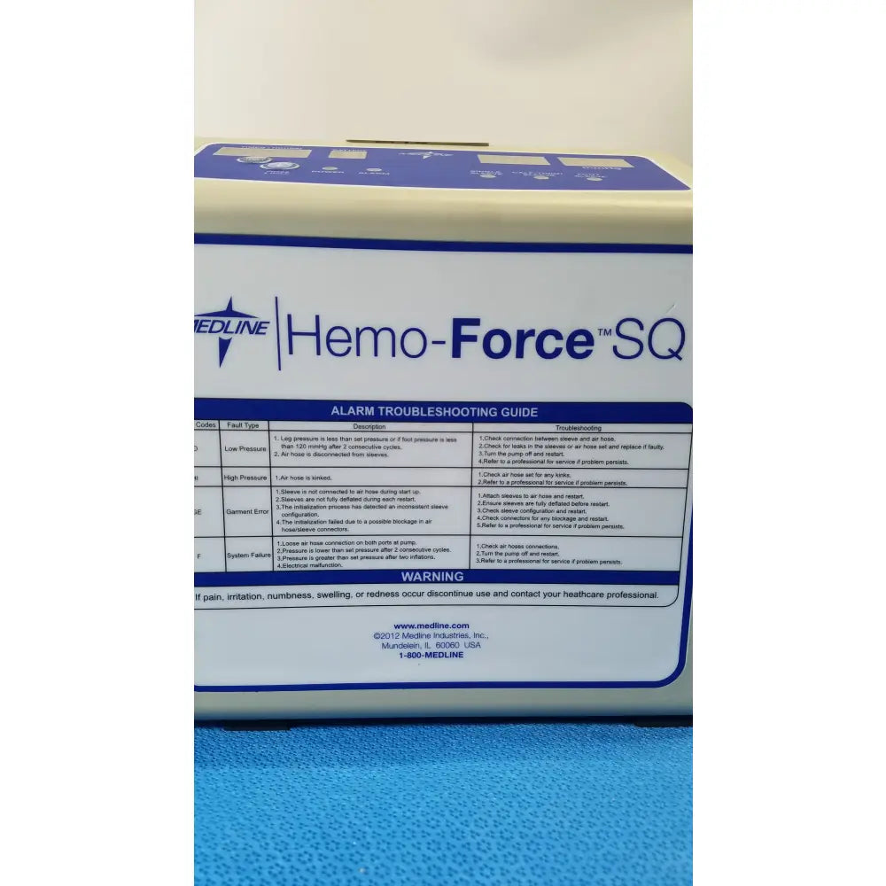 Hemo Force SQ Sequential DVT Pump Model No: MDS600SQ - Medline