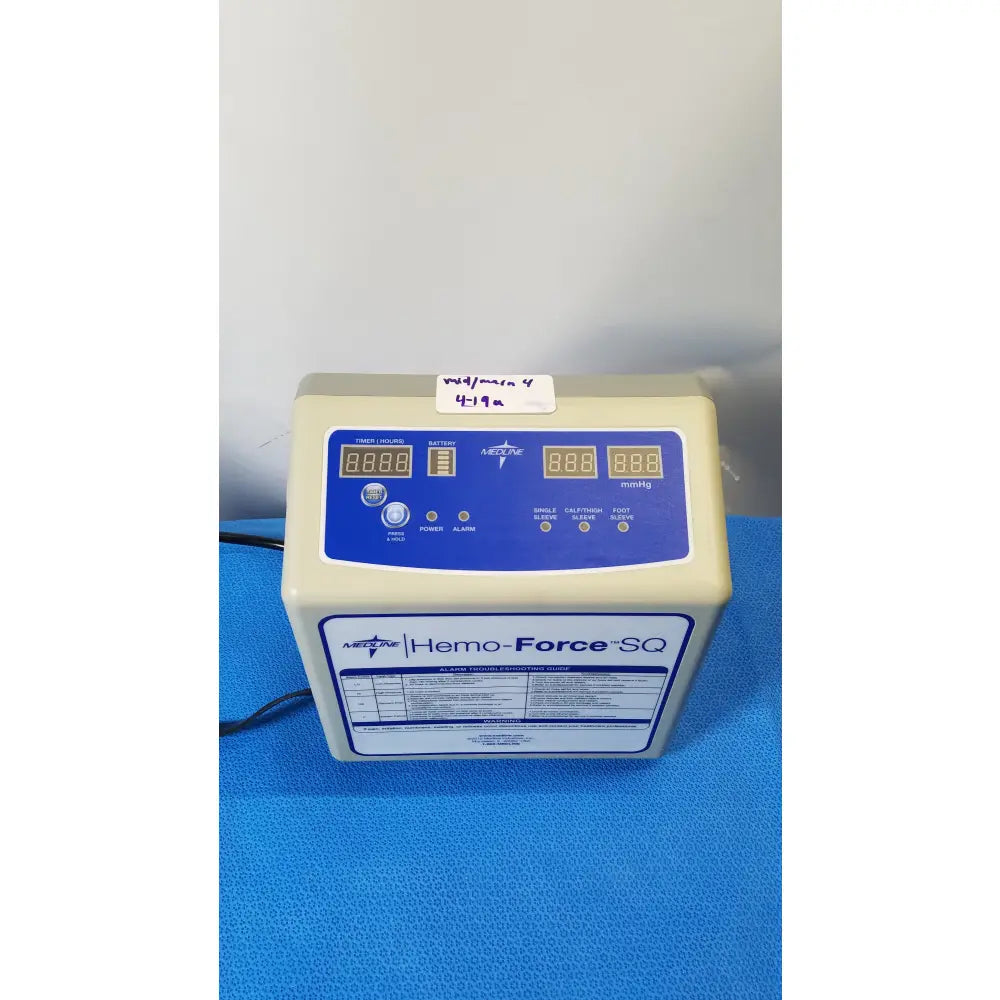 Hemo Force SQ Sequential DVT Pump Model No: MDS600SQ - Medline