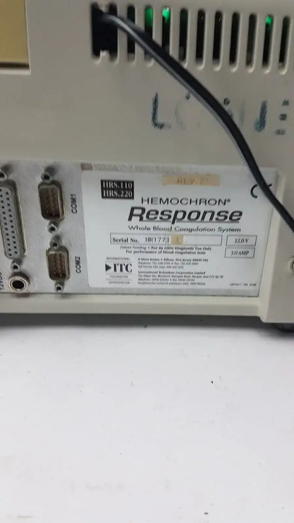 Vendor Unknown - MANUAL REVIEW Hemochron Response Whole Blood CoagulatiIon System Whole Blood Coagulation Analyzer, second-hand product photo 6