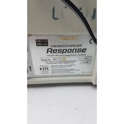 Vendor Unknown - MANUAL REVIEW Hemochron Response Whole Blood CoagulatiIon System Whole Blood Coagulation Analyzer, second-hand product photo 7