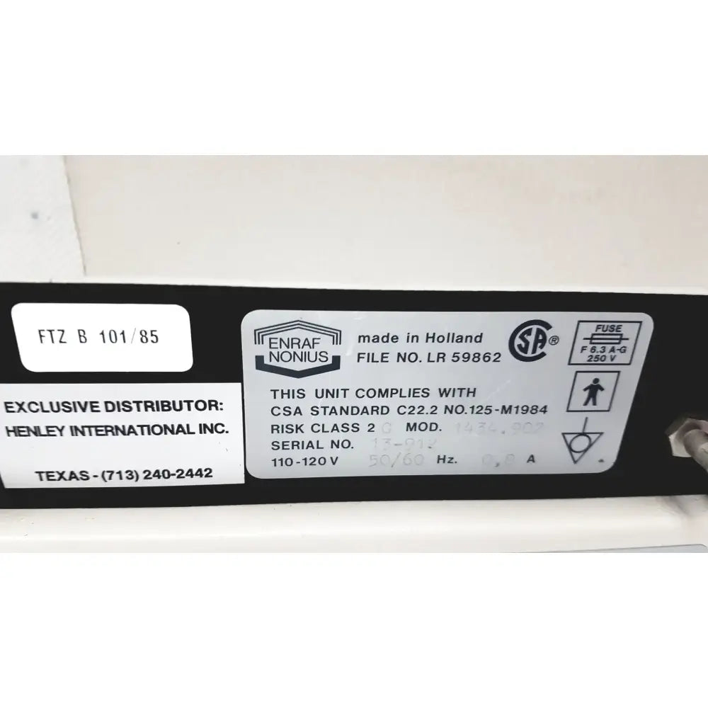 Henley International Sonopuls 434 Ultrasound Therapy Unit, second-hand product photo 21