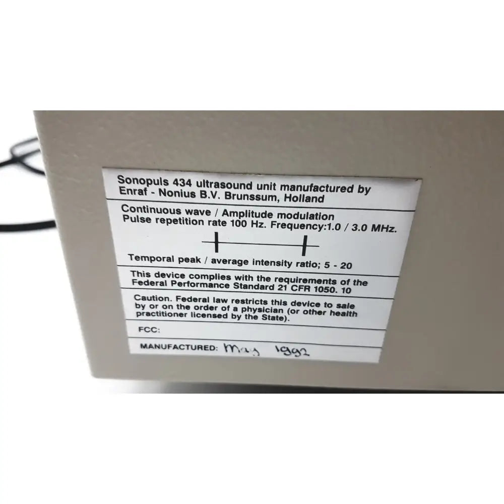 Henley International Sonopuls 434 Ultrasound Therapy Unit, second-hand product photo 11