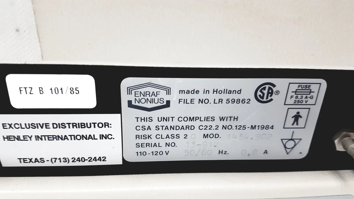 Henley International Sonopuls 434 Ultrasound Therapy Unit, second-hand product photo 10