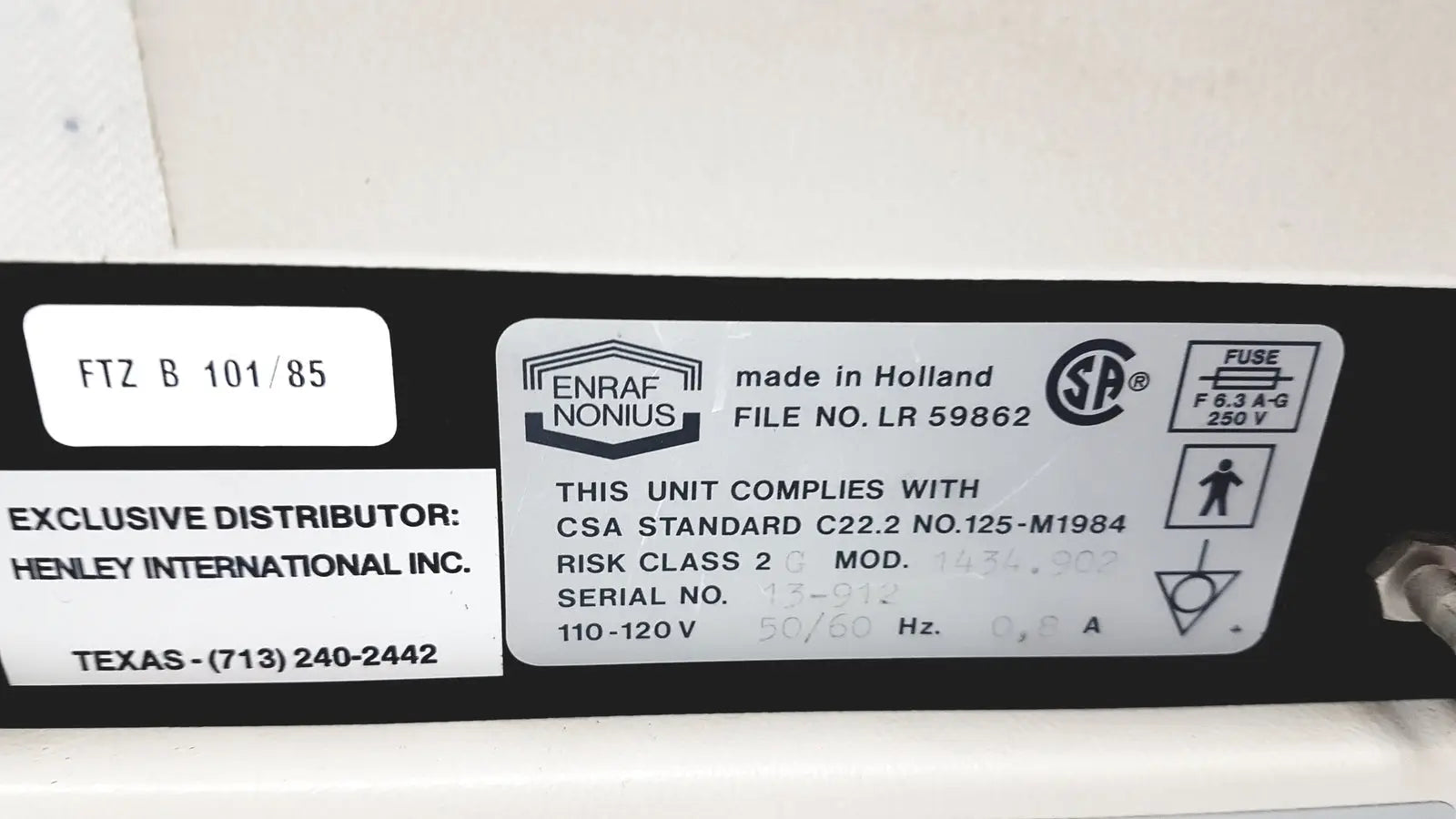Henley International Sonopuls 434 Ultrasound Therapy Unit, second-hand product photo 21