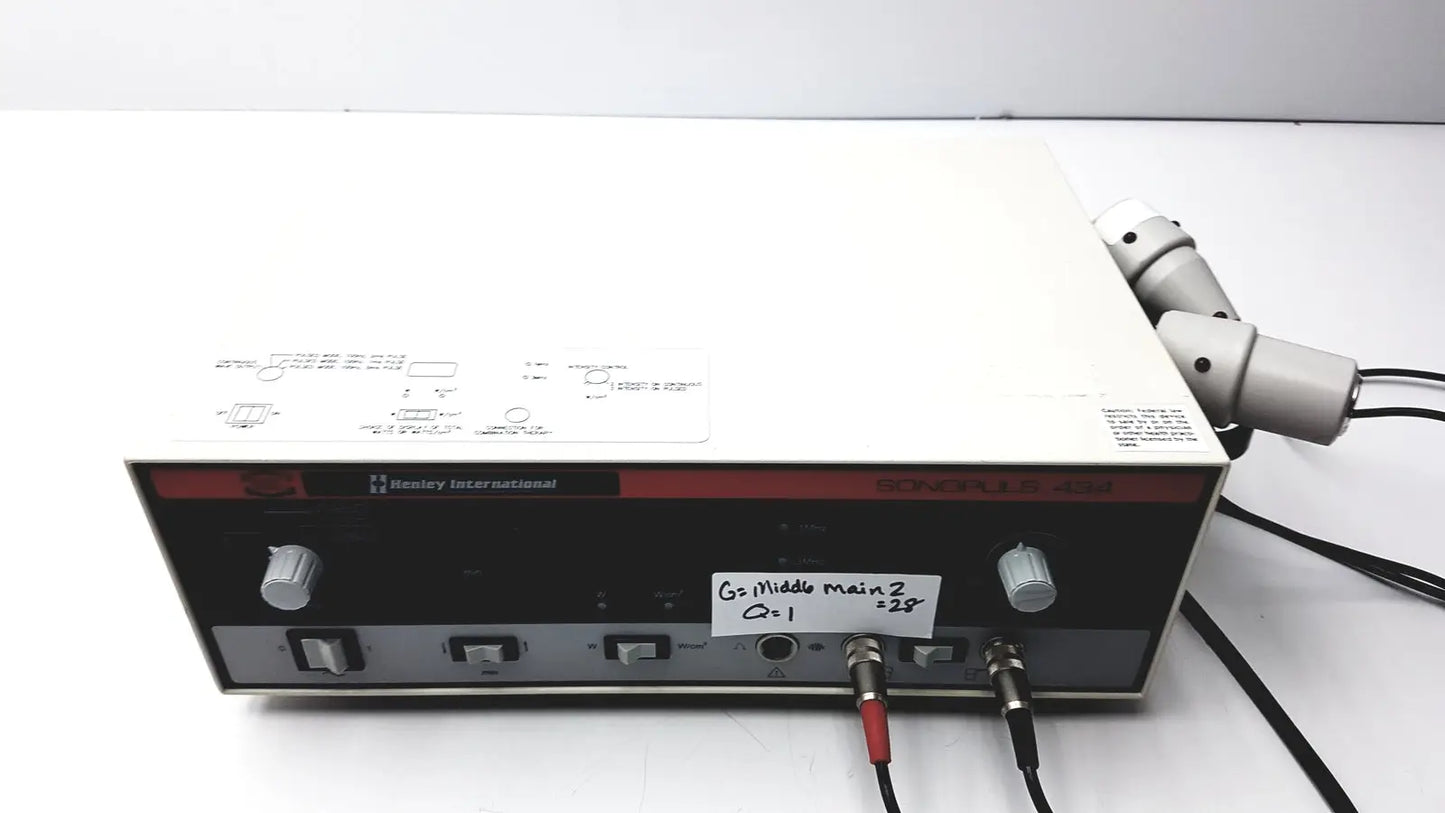 Henley International Sonopuls 434 Ultrasound Therapy Unit, second-hand product photo 1