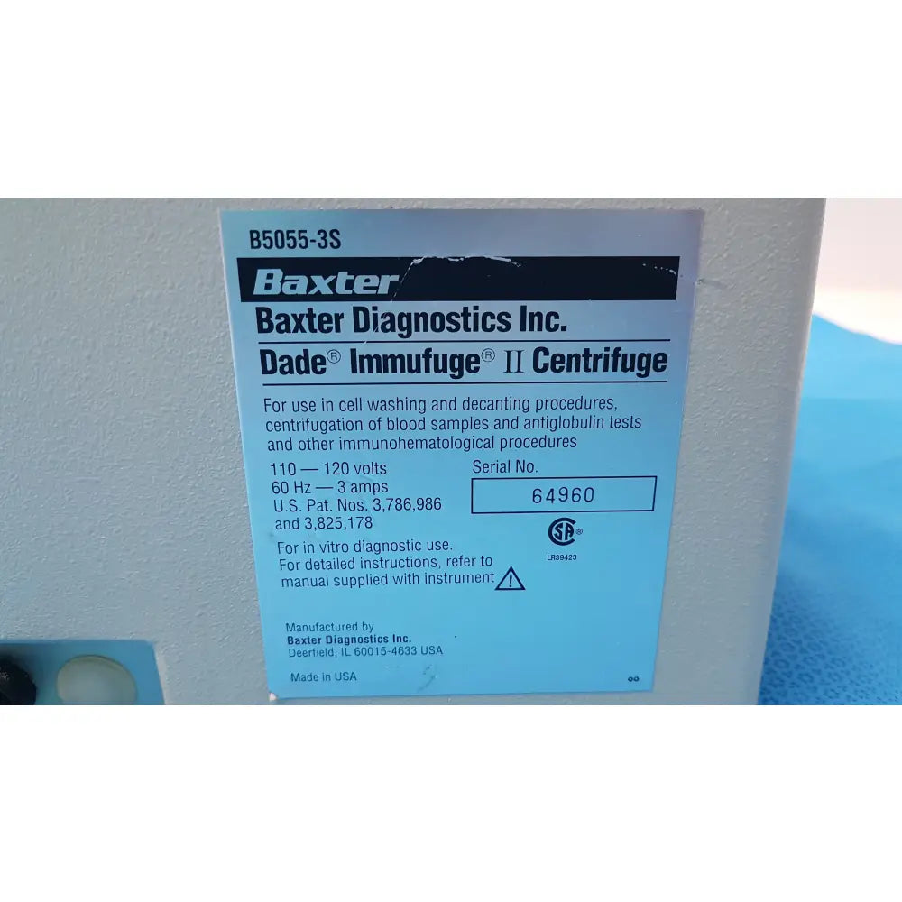 Hettich Haematokrit 200 & Baxter Immufuge II Benchtop Laboratory Centrifuge - Benchtop laboratory centrifuge