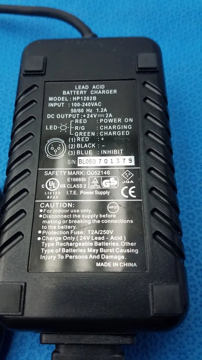 High Power Tech. 3-Pin Lead Acid Battery Charger HP-1202B, 24V, 2A Battery Charger, second-hand product photo 13