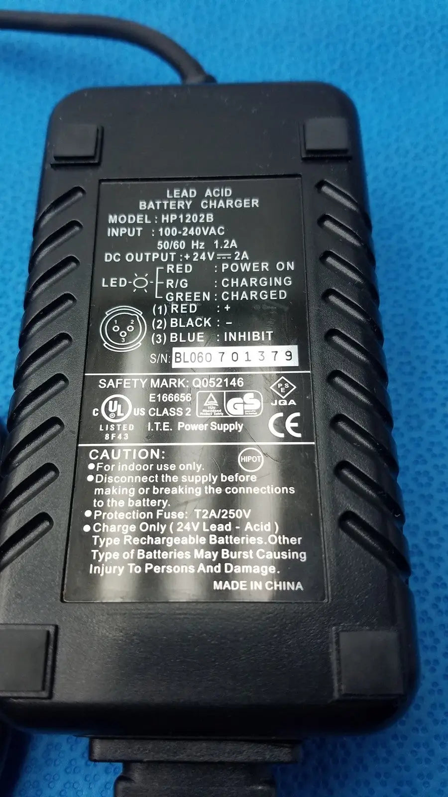 High Power Tech. 3-Pin Lead Acid Battery Charger HP-1202B, 24V, 2A Battery Charger, second-hand product photo 13