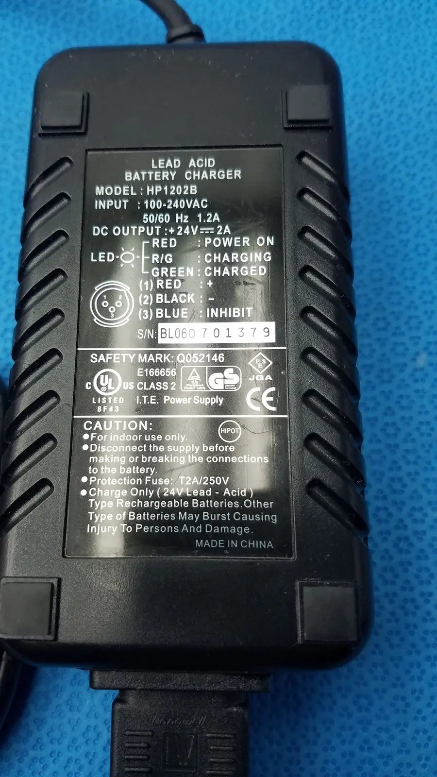 High Power Tech. 3-Pin Lead Acid Battery Charger HP-1202B, 24V, 2A Battery Charger, second-hand product photo 15
